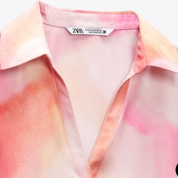 Zara Tie Dye Print Blouse - Picture 3 of 5